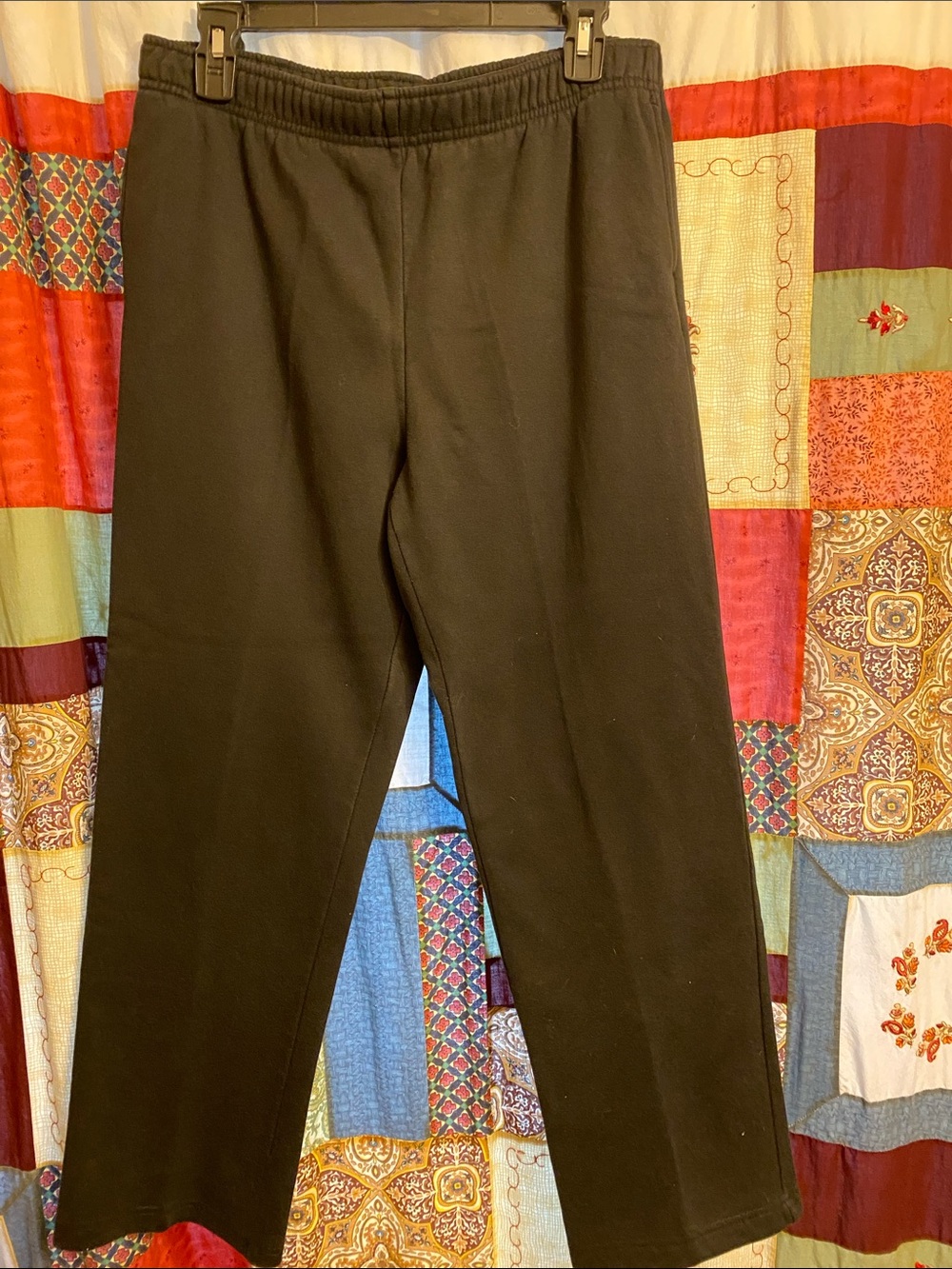 Karen Scott Black Elastic Waist Sweatpants